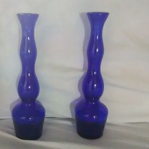 Blue fine Glass Vase Set